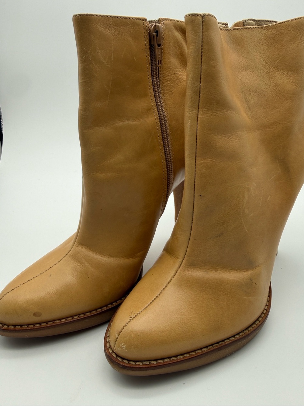Boutique 58 Brazilian Leather Ankle Boots Women’s 8M Tan Minimalist Weste